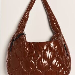 Brown Quilted Women's Bag